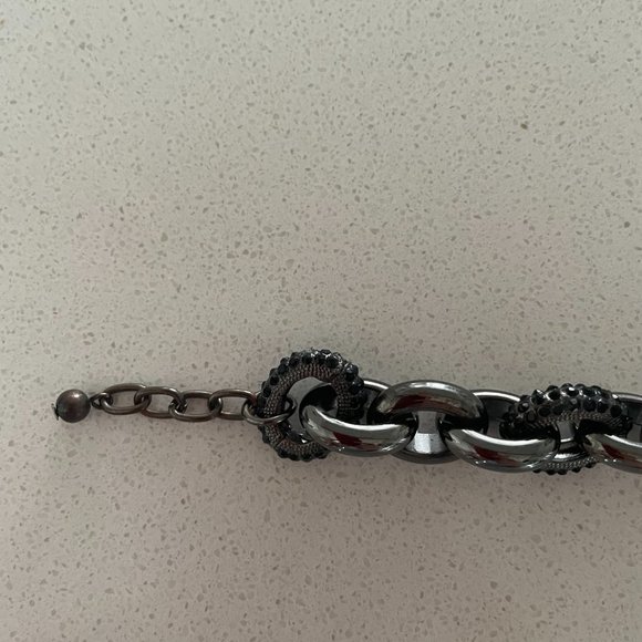 Nordstrom black chain and gem bracelet - Picture 2 of 4